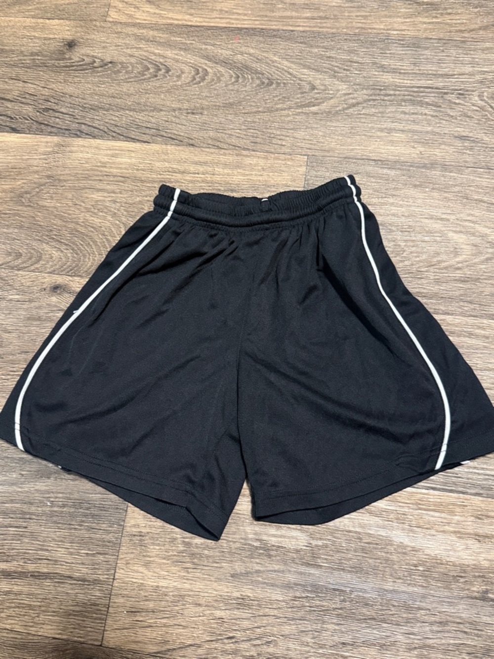 bcg Black Kids Athletic Shorts with White Piping